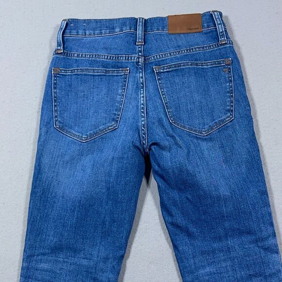 Madewell Jeans Women 24 Cali Demi Boot Cropped High Rise Demin Blue‎ Mid - Picture 9 of 11